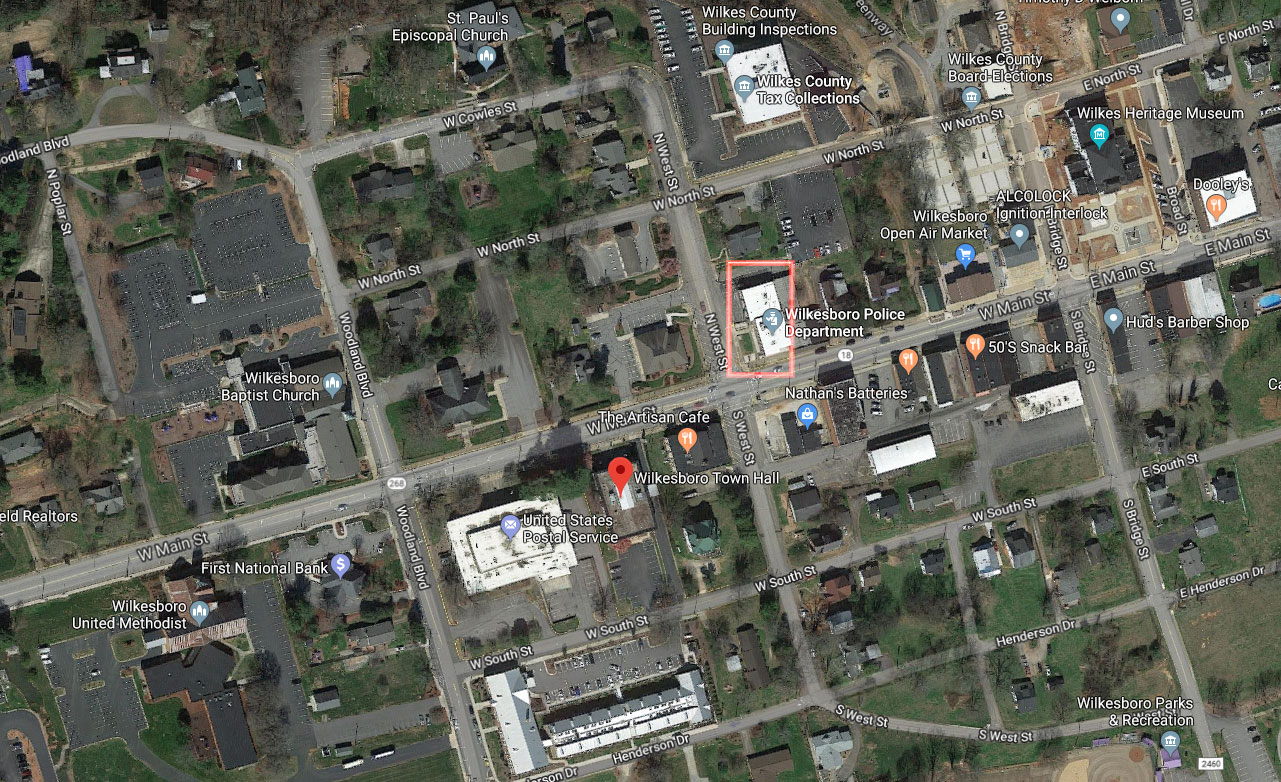 wilkesboro police map