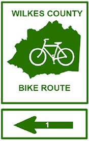 Wilkes County bike route sign