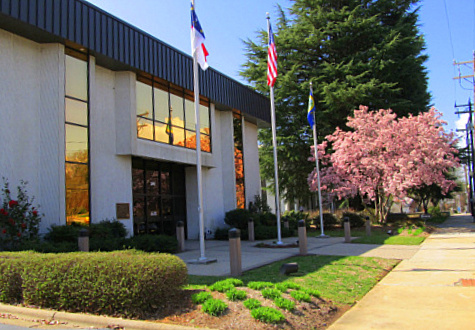 Town Hall during the spring